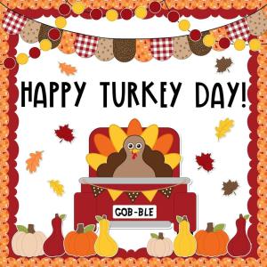 Whaline 88Pcs Thanksgiving Bulletin Board Kit Pumpkin Turkey Maple Leaf Bulletin Board Set Happy Turkey Day Decoration Borders Cutouts with Glue Points for Fall Classroom Office Home Wall Decor