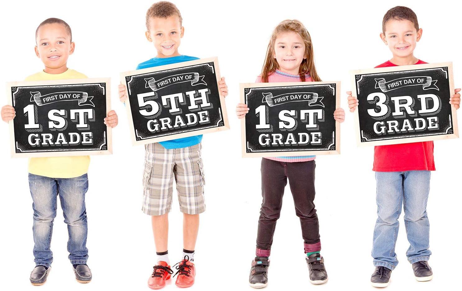 image:imageWhaline Back to School Signs 16 Grades First Day amp Last Day Sign Reversible Chalkboard Style Paper Photo Sign from Preschool to College for Girl Boy